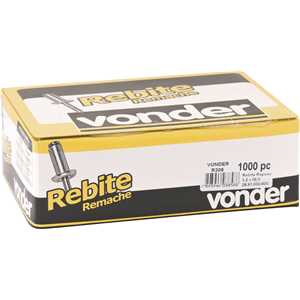 Rebite de repuxo 3,2 mm x 6,0 mm, pacote com 100 peças VONDER