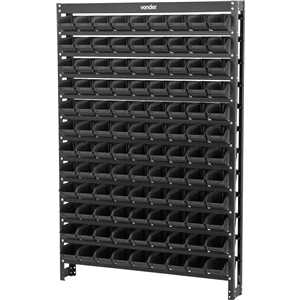 Estante metálica, com gaveteiros modelo prático preto, 108/3 VONDER