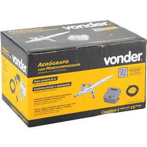 Aerógrafo com minicompressor, VONDER