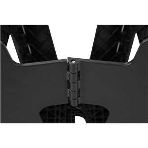 Banqueta plástica dobrável, preta, altura 360 mm, VONDER