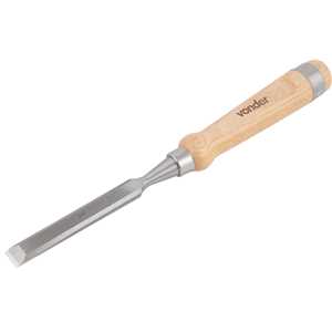 Formão chanfrado reto 3/4", com cabo em madeira, VONDER