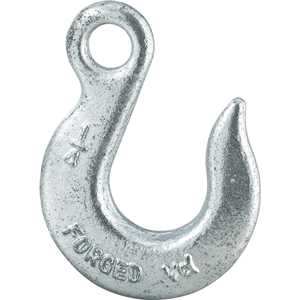 Gancho olhal em aço, 0,80 T - 1/4", sem trava, zincado, VONDER