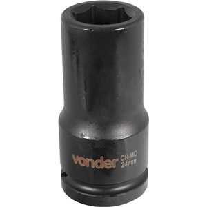 Soquete sextavado longo de impacto, 24 mm, encaixe de 3/4", VONDER