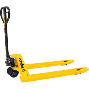 Paleteira hidráulica, 2,5 toneladas (2,5 tf), 1.150 mm x 680 mm, roda simples de nylon, PSN 256, VONDER