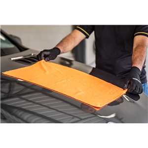 Toalha de microfibra, 40 cm x 60 cm, 400 g/m² (gsm), laranja, VONDER PLUS