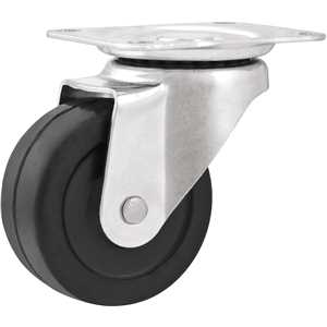 Rodízio giratório leve 2", de borracha, preto, VONDER