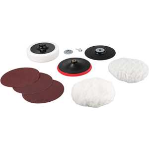 Jogo de discos para lixar e polir 7" e suporte com pluma (sistema fixa fácil), VONDER