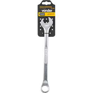 Chave combinada 19 mm, aço cromo vanádio, encartelada, VONDER