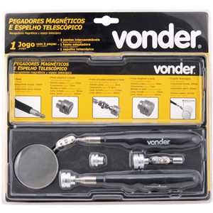 Jogo de pegadores magnéticos, com 5 peças, VONDER