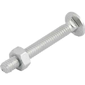 Parafuso francês zincado, 1/4" x 2", com porca, VONDER