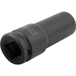 Soquete sextavado longo de impacto, 17 mm, encaixe de 1/2", VONDER