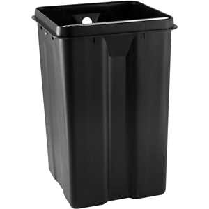 Lixeira retangular, 12 litros, inox, branca, VONDER