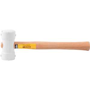 Martelo de borracha 40 mm, cabo em madeira, para azulejista, branco, VONDER