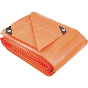 Lona reforçada de polietileno laranja 15 m x 10 m, VONDER PLUS