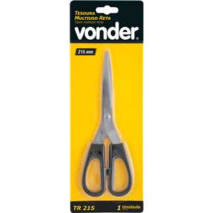 Tesoura multiuso reta, com cabo plástico, TR 215, VONDER