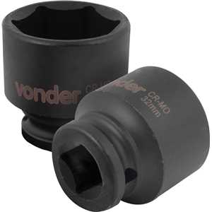 Soquete sextavado de impacto, encaixe de 1/2" x 32,0 mm, VONDER