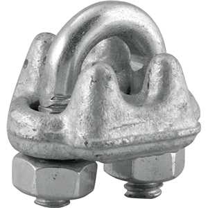 Clips para cabo de aço 3/16" - 4,76 mm, pesado, VONDER PLUS
