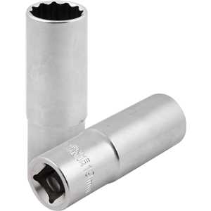 Soquete estriado longo, com encaixe de 1/2", 19 mm, VONDER