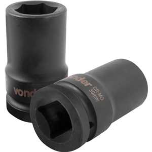 Soquete sextavado longo de impacto, 30 mm, encaixe de 1", VONDER