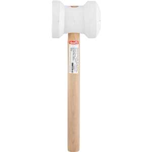 Martelo de borracha 80 mm, cabo em madeira, para azulejista, branco, NOVE54