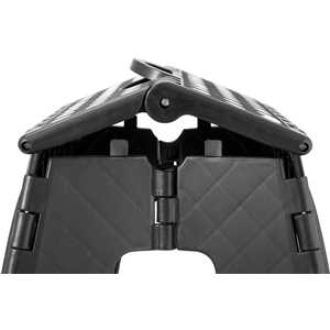 Banqueta plástica dobrável, preta, altura 360 mm, VONDER