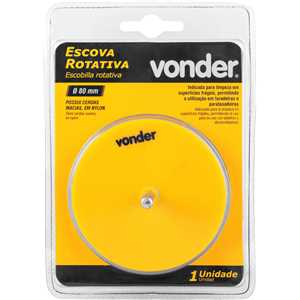 Escova rotativa 80 mm, em nylon, VONDER
