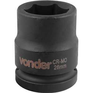 Soquete sextavado de impacto, encaixe de 3/4" x 26,0 mm, VONDER