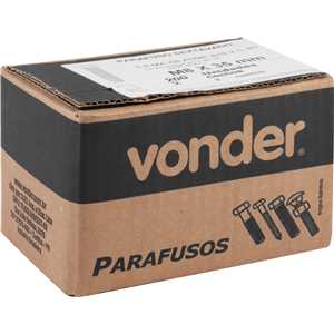 Parafuso sextavado zincado 8 mm x 35 mm, MA, rosca total, VONDER