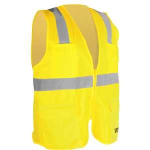 Colete refletivo tipo blusão, com bolso e ziper, amarelo, CV 108 VONDER