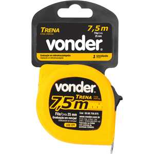 Trena de aço 7,5 m x 25 mm VONDER