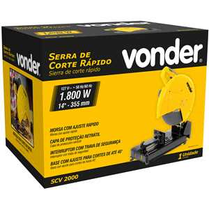 Serra de corte rápido 14", 1.800 W, SCV 2000, 127 V~, VONDER