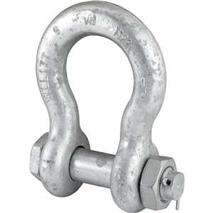 Manilha curva, 1.1/2", 17,0 T, com porca e cupilha, VONDER PLUS