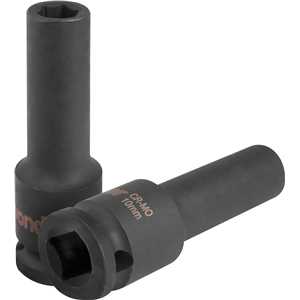 Soquete sextavado longo de impacto, 10 mm, encaixe de 1/2", VONDER