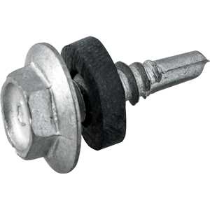 Parafuso autobrocante sextavado com acabamento tipo Dacromet, cabeça flangeada, 4,8 mm x 3/4", VONDER