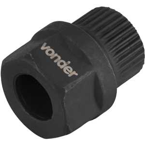 Soquete especial para polia de alternador, sextavado 22 mm x estriado 33 dentes, VONDER