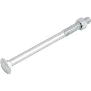 Parafuso francês zincado, 1/2" x 7", com porca, VONDER