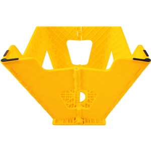 Banqueta plástica dobrável, amarela, altura 360 mm, VONDER