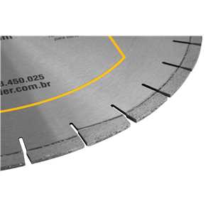 Disco diamantado 450 mm, para asfalto e concreto, segmentado, DCV 4500 VONDER