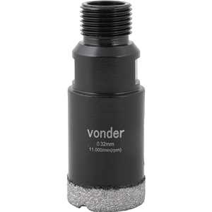 Serra copo diamantada, 32 mm, para esmerilhadeira, VONDER
