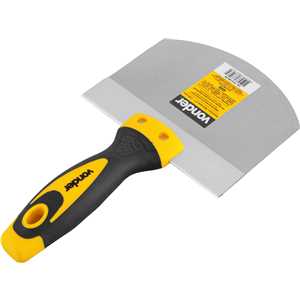 Espátula redonda 6" - 150 mm em aço inox, para balde, VONDER