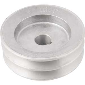 Polia de alumínio 2 canais, perfil A, 100 mm com furo de 3/4" - 19,1 mm, VONDER