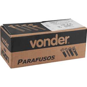 Parafuso sextavado zincado 1/2" x 3", UNC, rosca parcial, VONDER