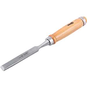 Formão chanfrado reto 5/8", com cabo de madeira, NOVE54
