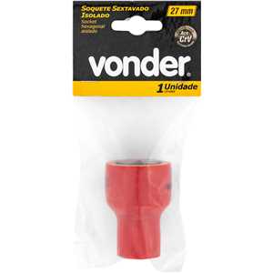 Soquete sextavado isolado, encaixe de 1/2", 27,0 mm, IEC60900, VONDER