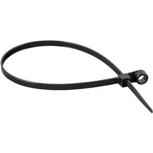 Abraçadeira de nylon para parafusos, preta, 300 mm x 4,8 mm, VONDER