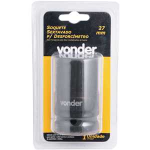 Soquete sextavado de impacto, encaixe de 1" x 27,0 mm, para desforcímeto, VONDER