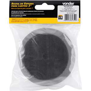 Boina de espuma para lustro 3", para politriz roto-orbital, VONDER