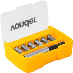 Jogo de bits/ponteiras, com 7 peças, encaixe sextavado 1/4", VONDER