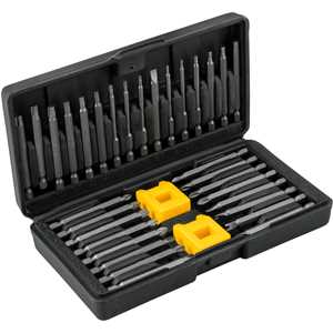 Jogo de bits e ponteiras, com 35 peças, corpo fino, encaixe sextavado 1/4", VONDER