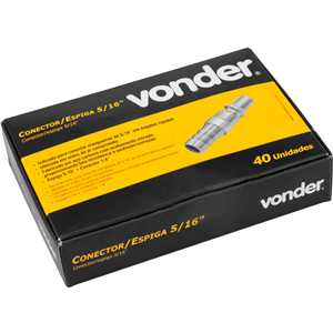Conector/racord de 1/4", com espiga de 5/16", VONDER